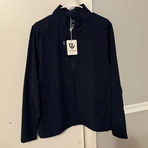 NWT Mens Graham Luxe Kash Golf Full Zip Jacket Blue Depths Navy M